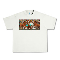 Pistachio aztec horses and wild with cowhide license plate template Urban Heavy Tee - Artiststas
