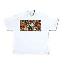 White aztec horses and wild with cowhide license plate template Urban Heavy Tee - Artiststas