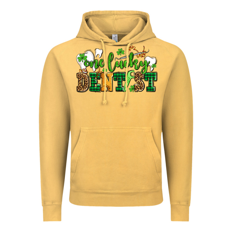 St Patricks Day One Lucky Dentist Vintage Hoodie by AdoDesignShop | Teevron
