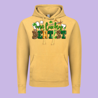 St Patricks Day One Lucky Dentist Vintage Hoodie Designed By Adodesignshop