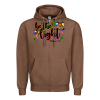 Chestnut be the light matthew 5 14 Zipper Hoodie - MaliasSmallBusiness