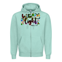 Seafoam be the light matthew 5 14 Zipper Hoodie - MaliasSmallBusiness