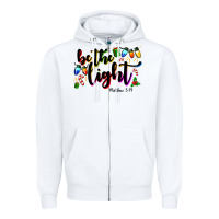 White be the light matthew 5 14 Zipper Hoodie - MaliasSmallBusiness