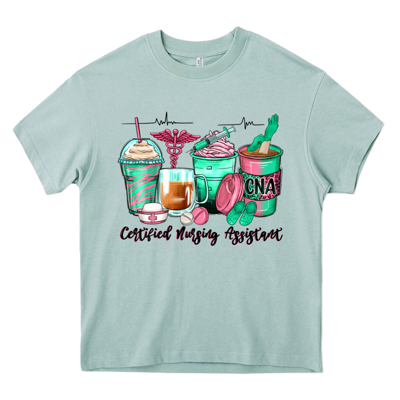 Certified Nursing Assistant Coffee Cups Heavy Core Tee by Zillion Design Studio | Teevron
