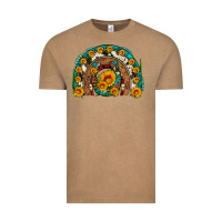Vintage Coffee sunflower gemstone leopard cowhide horseshoe rainbow Vintage Tee - Artiststas