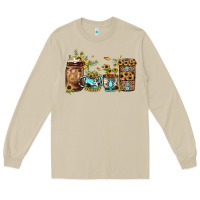 Mushroom sunflower gemstone coffee Long Sleeve Tee - JahusDesignShop