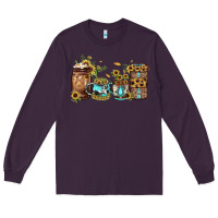 Plum sunflower gemstone coffee Long Sleeve Tee - JahusDesignShop