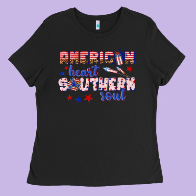 American Heart Southern Soul Ladies Tee Designed By Texasbilliewilder