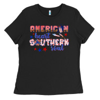 Black American heart southern soul Ladies Tee - texasbilliewilder