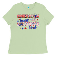 Matcha American heart southern soul Ladies Tee - texasbilliewilder