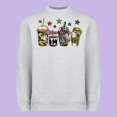 Army Coffee Heavyweight Sweatshirt Designed By Jasminsmagicworld