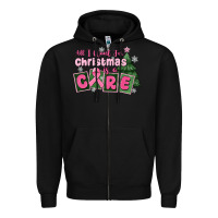 Black all i want for is a care Zipper Hoodie - MaliasSmallBusiness