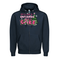 Navy all i want for is a care Zipper Hoodie - MaliasSmallBusiness