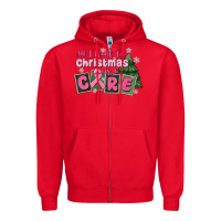 Red all i want for is a care Zipper Hoodie - MaliasSmallBusiness