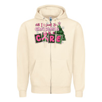 Sandshell all i want for is a care Zipper Hoodie - MaliasSmallBusiness
