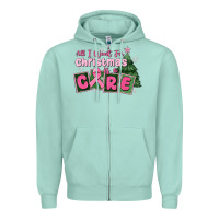 Seafoam all i want for is a care Zipper Hoodie - MaliasSmallBusiness