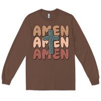Chestnut amen Long Sleeve Tee - MaliasSmallBusiness