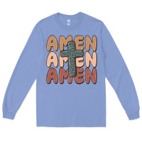 Colony Blue amen Long Sleeve Tee - MaliasSmallBusiness