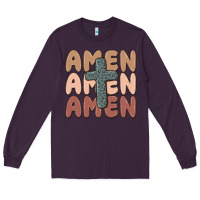 Plum amen Long Sleeve Tee - MaliasSmallBusiness