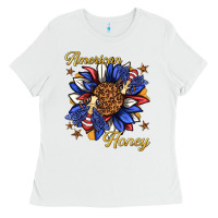 White American honey with bee Ladies Tee - texasbilliewilder