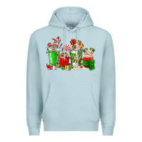Blue Mist Christmas coffee cup Premium Hoodie - NancyCooperArtShop