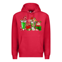 Cardinal Christmas coffee cup Premium Hoodie - NancyCooperArtShop