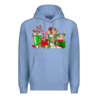 Colony Blue Christmas coffee cup Premium Hoodie - NancyCooperArtShop