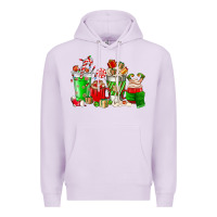 Lilac Christmas coffee cup Premium Hoodie - NancyCooperArtShop
