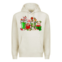 Oatmeal Heather Christmas coffee cup Premium Hoodie - NancyCooperArtShop
