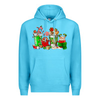 Ocean Blue Christmas coffee cup Premium Hoodie - NancyCooperArtShop