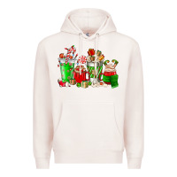 Pale Pink Christmas coffee cup Premium Hoodie - NancyCooperArtShop