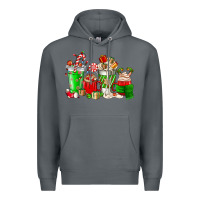 Rock Christmas coffee cup Premium Hoodie - NancyCooperArtShop