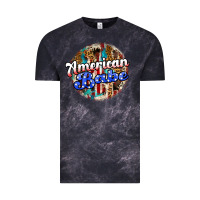 Cloud Black american babe Vintage Tee - JahusDesignShop