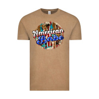 Vintage Coffee american babe Vintage Tee - JahusDesignShop