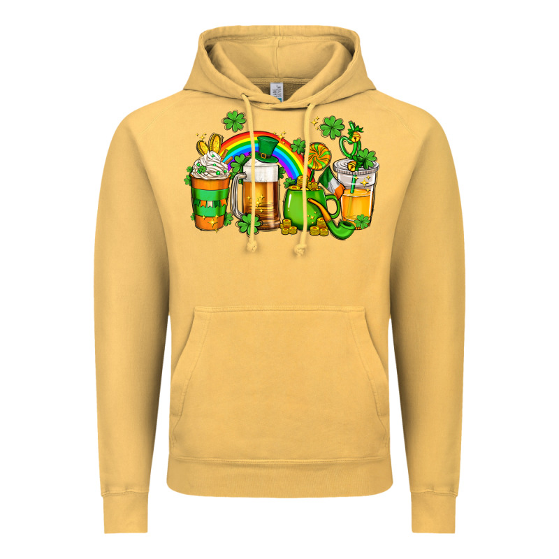 St Patricks Coffee Vintage Hoodie by AdoDesignShop | Teevron