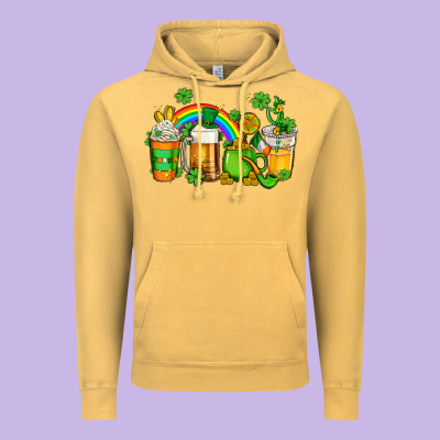 St Patricks Coffee Vintage Hoodie Designed By Adodesignshop