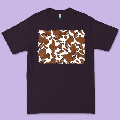 Distressed Chocolate Milkshake Cowhide Premium Tee Designed By Ranaportraitstore