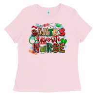 Bubblegum Pink santas favorite nurse Ladies Tee - Zillion Design Studio