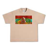 Burro aztec horse cactus and sunflowers license plate template Urban Heavy Tee - Artiststas