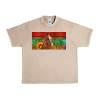 French Oak aztec horse cactus and sunflowers license plate template Urban Heavy Tee - Artiststas