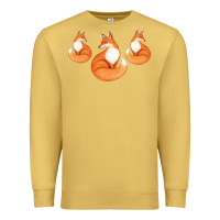 Antique Gold Three Little Foxes IN Fox Family I Gift Premium Sweatshirt - Bettercallsaul