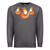 Charcoal Heather Three Little Foxes IN Fox Family I Gift Premium Sweatshirt - Bettercallsaul