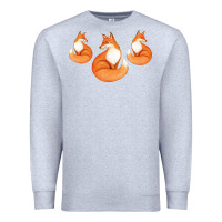 Heather Grey Three Little Foxes IN Fox Family I Gift Premium Sweatshirt - Bettercallsaul