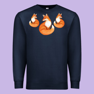Three Little Foxes In Fox Family I Gift Premium Sweatshirt Designed By Bettercallsaul
