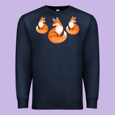 Three Little Foxes In Fox Family I Gift Premium Sweatshirt Designed By Bettercallsaul