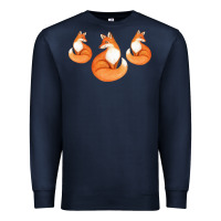 Navy Three Little Foxes IN Fox Family I Gift Premium Sweatshirt - Bettercallsaul