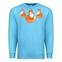 Ocean Blue Three Little Foxes IN Fox Family I Gift Premium Sweatshirt - Bettercallsaul