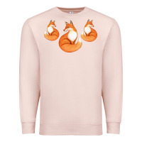 Pale Pink Three Little Foxes IN Fox Family I Gift Premium Sweatshirt - Bettercallsaul