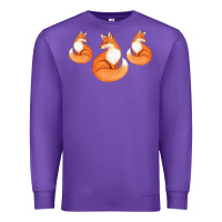 Purple Three Little Foxes IN Fox Family I Gift Premium Sweatshirt - Bettercallsaul