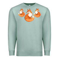 Seafoam Three Little Foxes IN Fox Family I Gift Premium Sweatshirt - Bettercallsaul